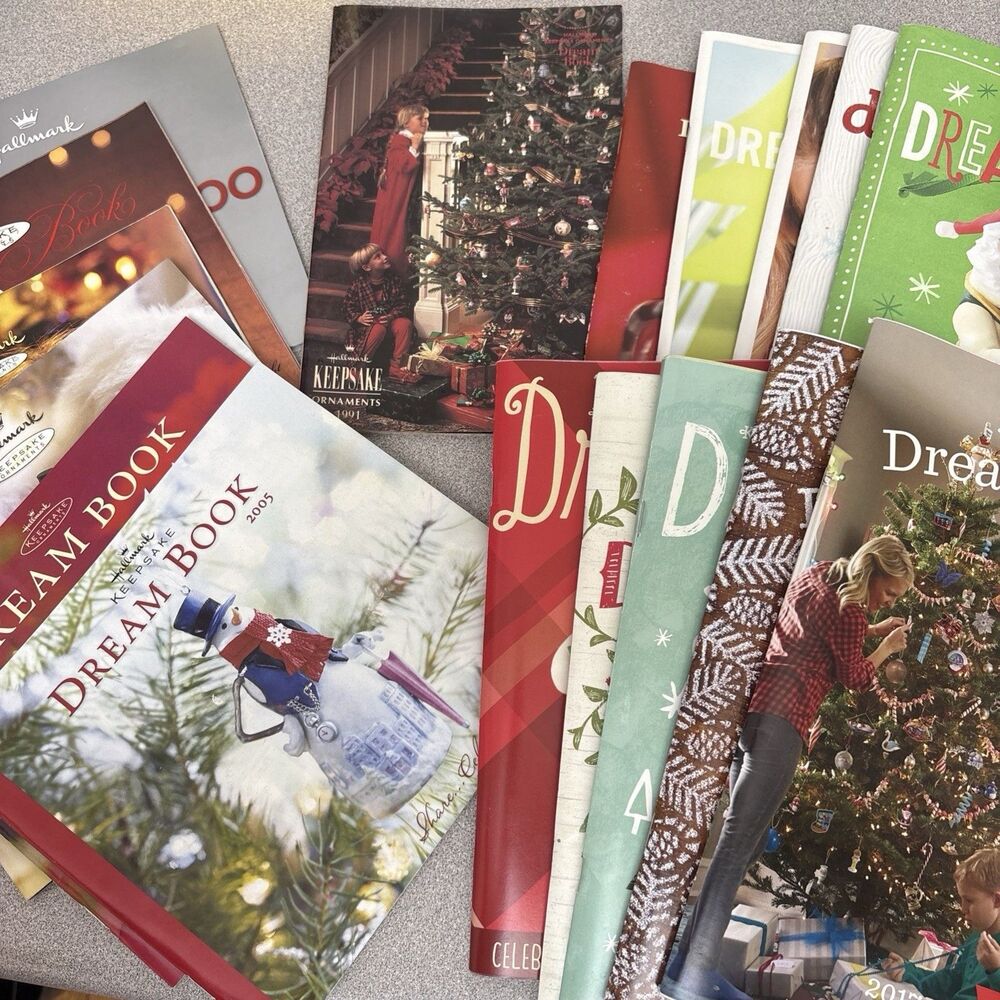 Vintage Lot17 Hallmark Dream Book Keepsake Ornaments Catalogs 1991-2017 READ